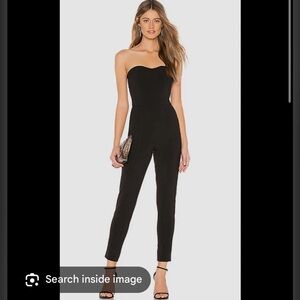 LPA black strapless jumpsuit